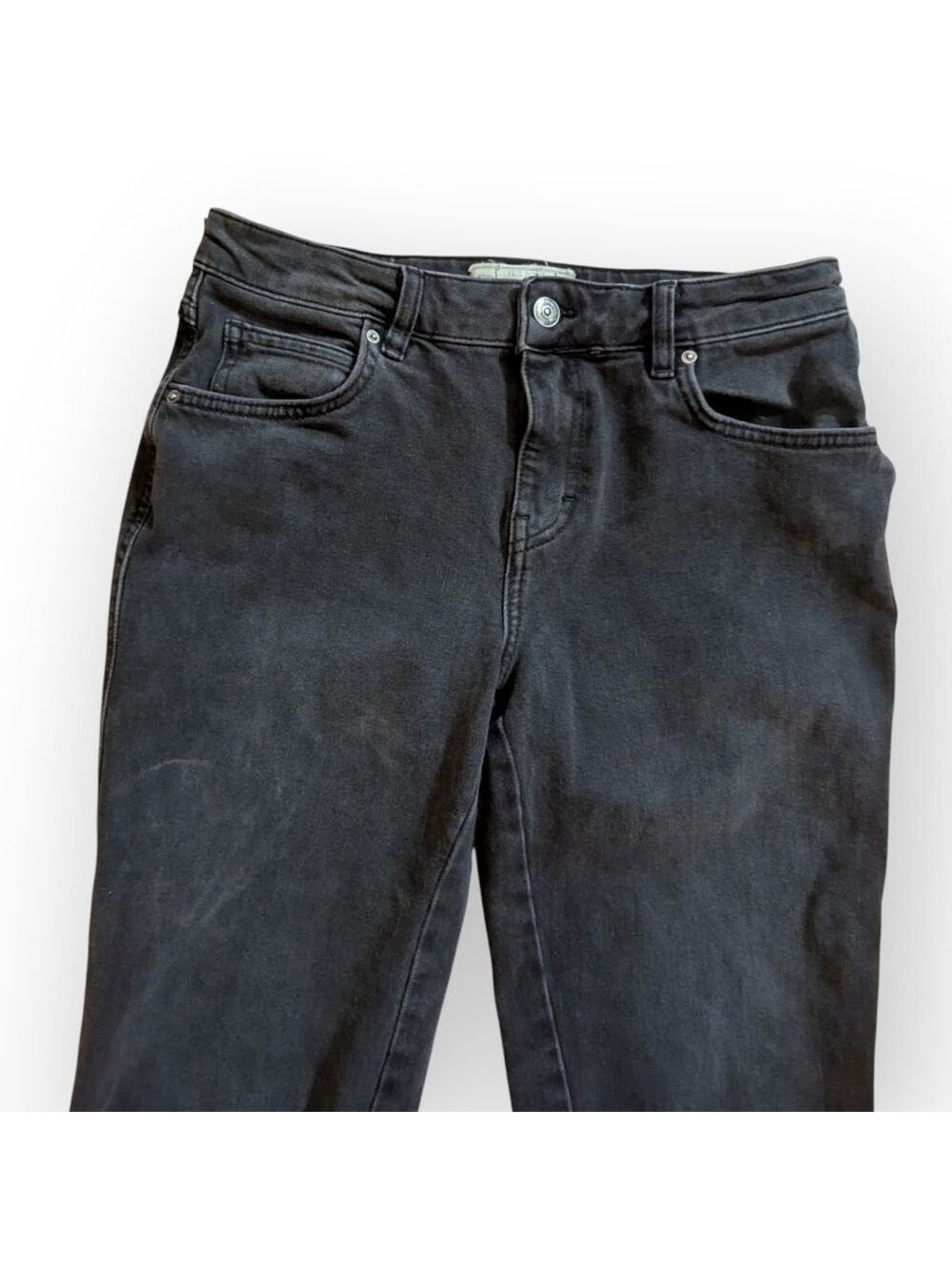 Free People Black Distressed Denim Ankle Jeans Size 28 - Picture 4 of 11